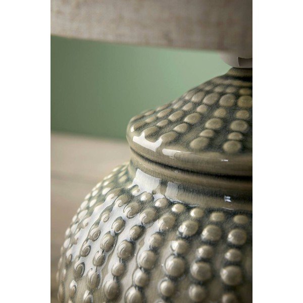 Szara/beżowa lniana lampa stołowa (wysokość 39 cm) Niko – Ellos Home-image-2