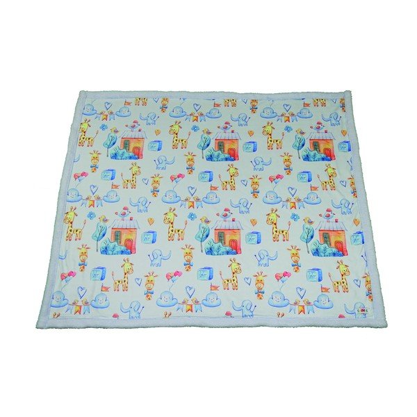 Jasnoniebieski koc dziecięcy 80x100 cm – OYO kids-image-2