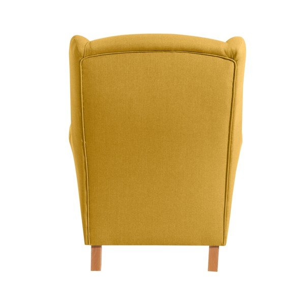 Żołty fotel uszak Max Winzer Lorris Yellow-image-2