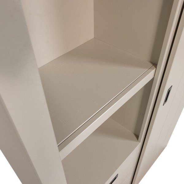 Szarobeżowa szafka z litego drewna sosnowego z drzwiami przesuwnymi 122x230x37 cm Slide – vtwonen-image-4