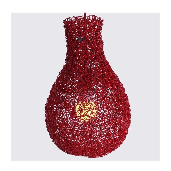 Lampa sufitowa Lampion, czerwona-image-2