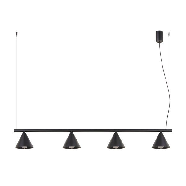 Czarna stalowa lampa wisząca Zylo – Sollux