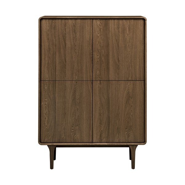 Ciemnobrązowa szafka w dekorze dębu 100x140x40 cm Darwin – House Nordic-image-4