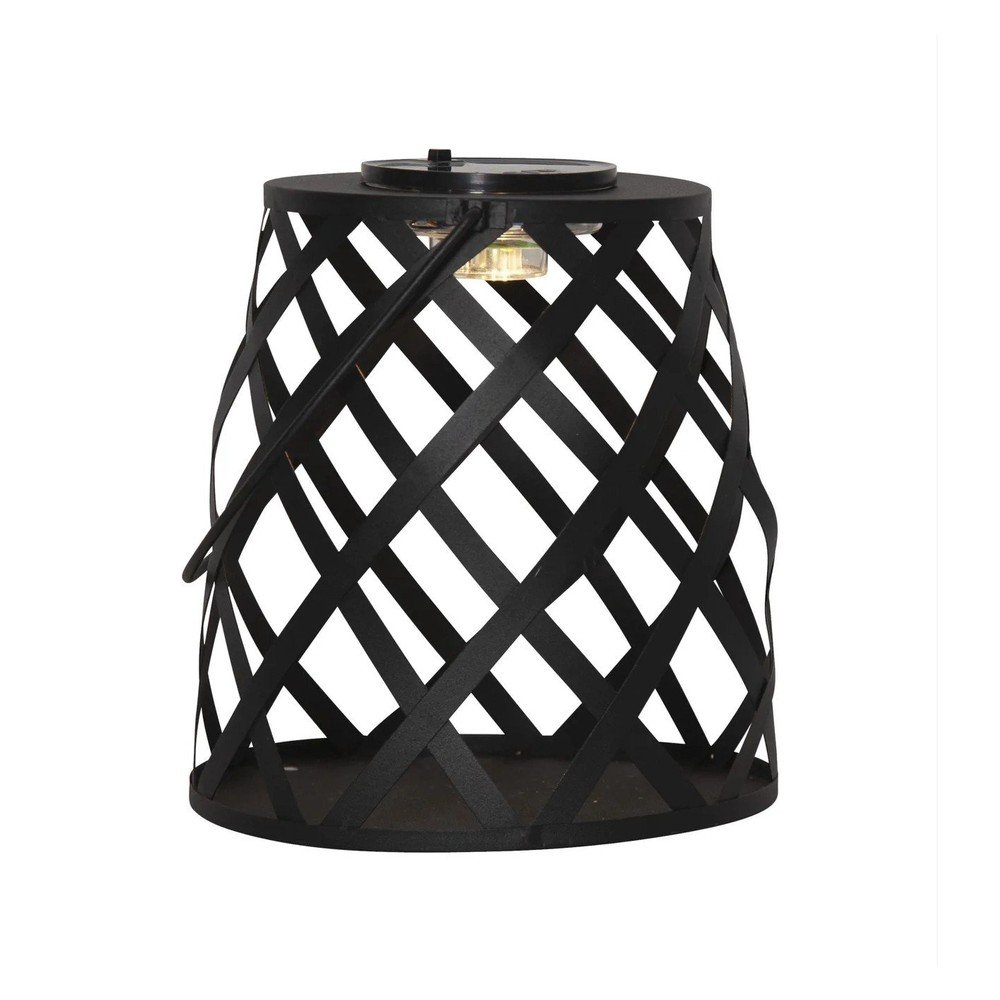 Czarny lampion LED Star Trading Calabria, wys. 20 cm