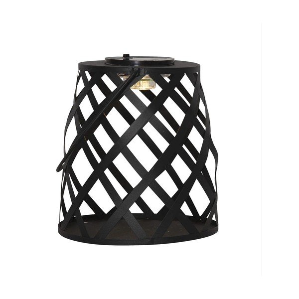 Czarny lampion LED Star Trading Calabria, wys. 20 cm