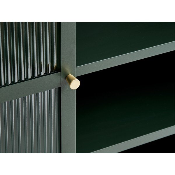 Zielona metalowa witryna Unique Furniture Bronco, wys. 140 cm-image-4