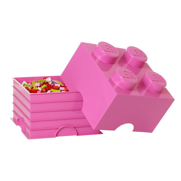 Różowy kwadratowy pojemnik LEGO®-image-1