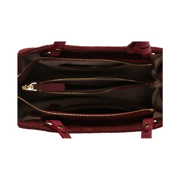 Bordowa torebka skórzana Beverly Hills Polo Club Dona-image-3