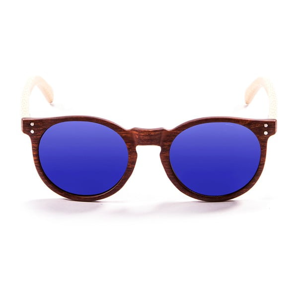Drewniane okulary przeciwsłoneczne z niebieskimi szkłami PALOALTO Hashbury Irvin