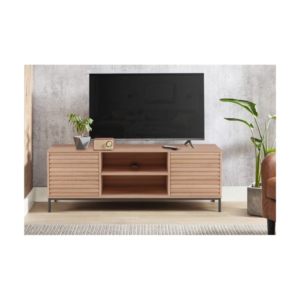 Szafka pod TV w dekorze dębu w naturalnym kolorze  140x50 cm Celine – Støraa-image-3