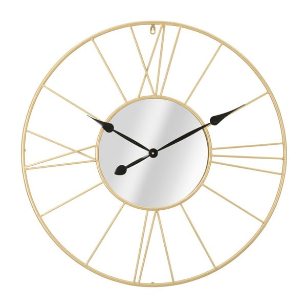 Zegar ścienny w złotej barwie Mauro Ferretti Viona, ⌀ 80 cm