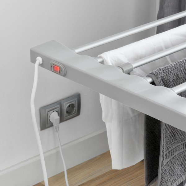 Szara składana elektryczna suszarka do bielizny InnovaGoods Clotheshorse-image-1