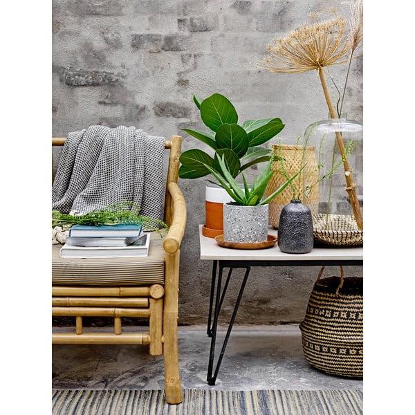 Niebieski pled Bloomingville Throw, 130x160 cm-image-1