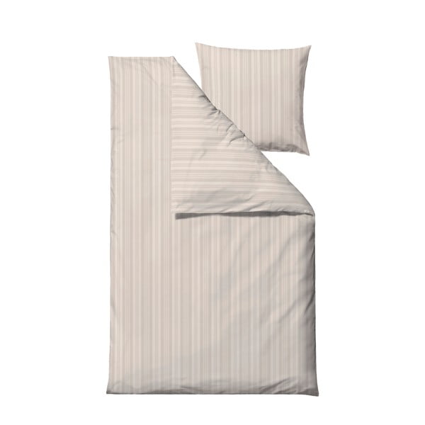 Beżowa adamaszkowa pościel jednoosobowa 140x200 cm Noble – Södahl