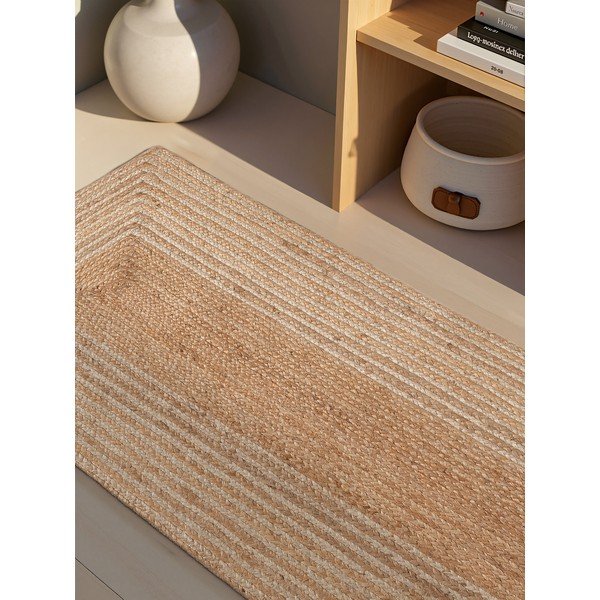 Chodnik z juty dwustronny/tkany ręcznie w naturalnym kolorze/w jasnym naturalnym kolorze 80x300 cm Juno – Hanse Home-image-3