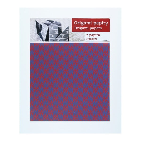 Niebiesko-czerwone
  papiery origami Calico
