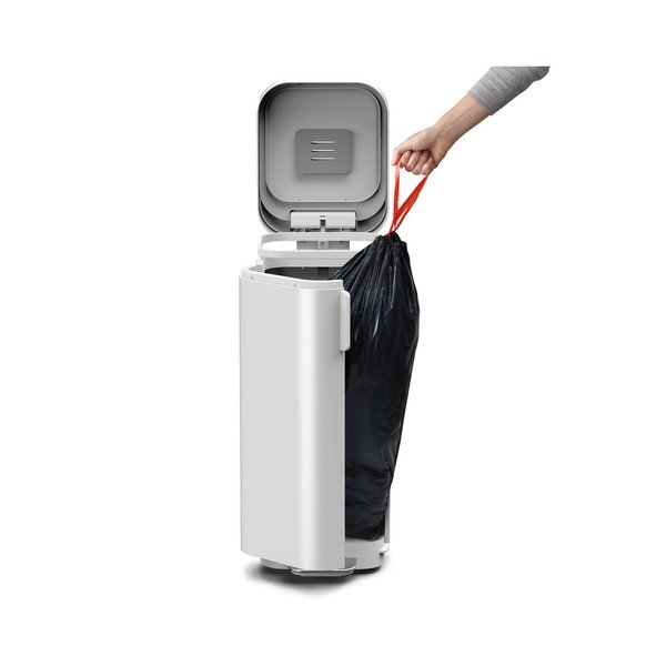 Beżowy stalowy kosz na śmieci z pedałem 40 l Porta – Joseph Joseph-image-3