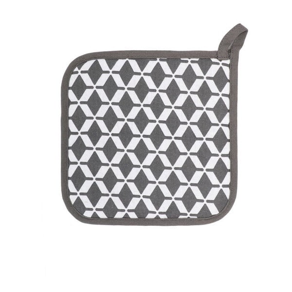 Komplet 2 szarych bawełnianych łapek Tiseco Home Studio Square