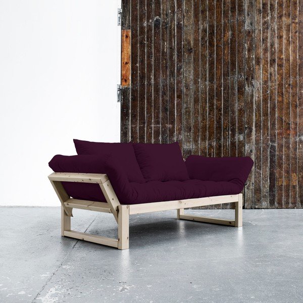 Sofa rozkładana Karup Edge Natural/Purple Plum-image-1