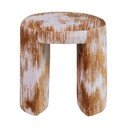 Brązowy tapicerowany stołek Charlie – WOOOD