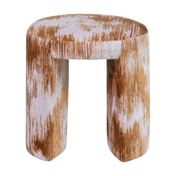 Brązowy tapicerowany stołek Charlie – WOOOD