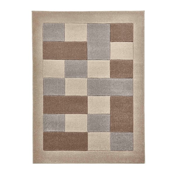 Beżowy dywan Think Rugs Matrix Square, 80x150 cm