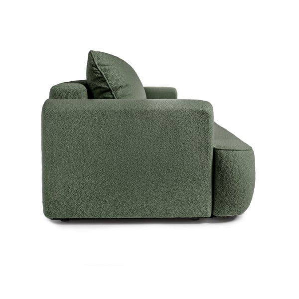 Zielona rozkładana sofa z materiału bouclé 247 cm Quinoa – Bonami Selection-image-3