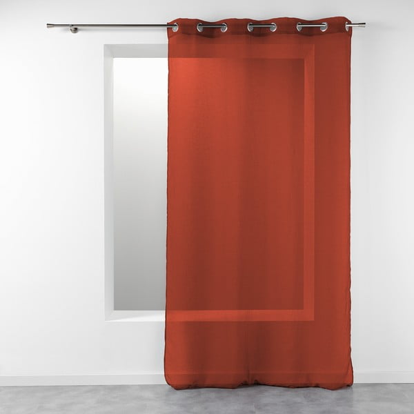 Firanka w kolorze terakoty 140x280 cm Telma – douceur d'intérieur