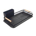 Czarny metalowy ociekacz 43x23,5 cm Radka – Orion