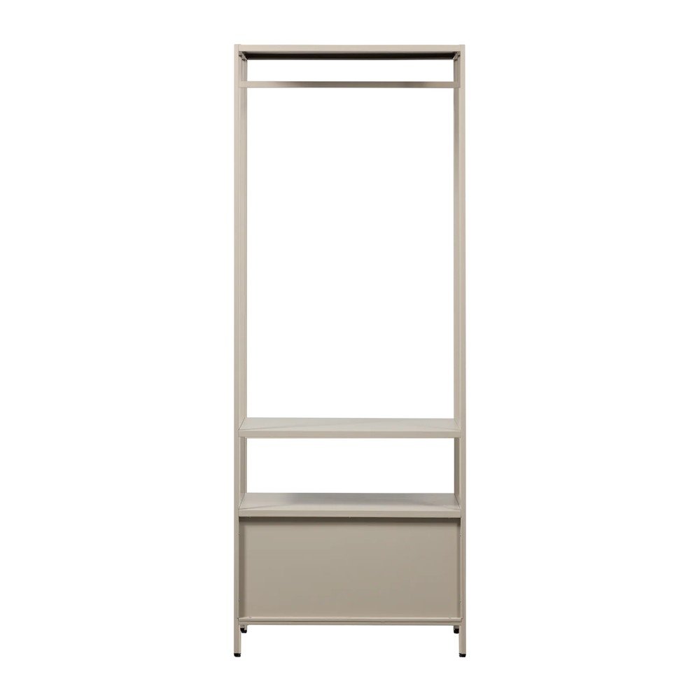 Beżowa metalowa szafa otwarta 70x185x54 cm Ferris – WOOOD (zdjęcie 5)