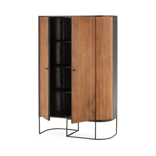 Komoda z litego drewna mango w naturalnym kolorze 100x165x40 cm Curve – MOME-image-2
