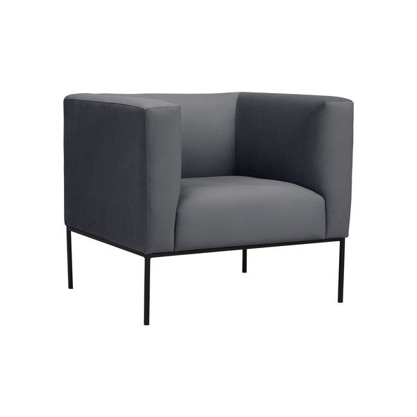 Jasnoszary fotel z metalowymi nogami Windsor & Co Sofas Neptune-image-2