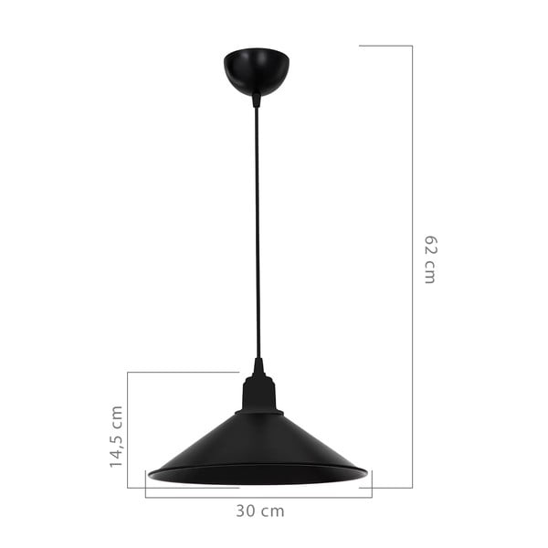 Czarna metalowa lampa sufitowa ø 30 cm – Squid Lighting-image-2