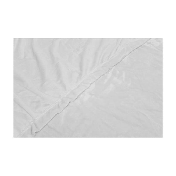 Białe dwuosobowe prześcieradło z mikropluszu My House, 180x200 cm-image-1