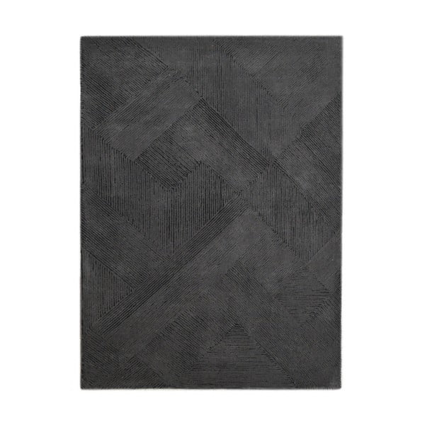 Ciemnoszary dywan wełniany The Rug Republic Balta, 230x160 cm