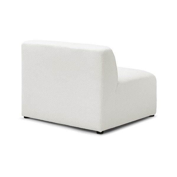 Biały moduł sofy z materiału bouclé (moduł środkowy) Megeve – Bobochic Paris-image-4