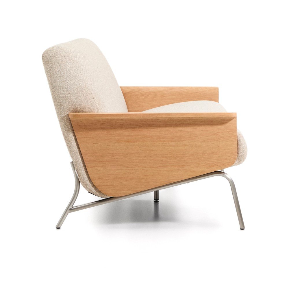 Beżowa sofa z tkaniny szenilowej 205 cm Amsen – Kave Home (zdjęcie 5)