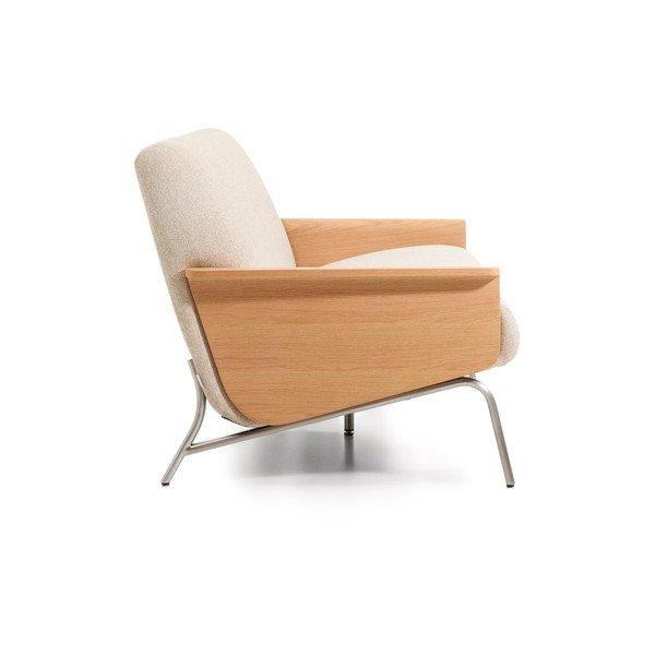 Beżowa sofa z tkaniny szenilowej 205 cm Amsen – Kave Home-image-3