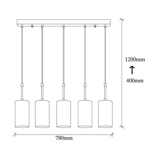 Lampa wisząca z 5 kloszami w kolorze złota Opviq lights Kem-image-3