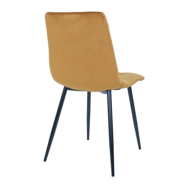 Żółte tapicerowane krzesła zestaw 2 szt. Middelfart – House Nordic-image-4