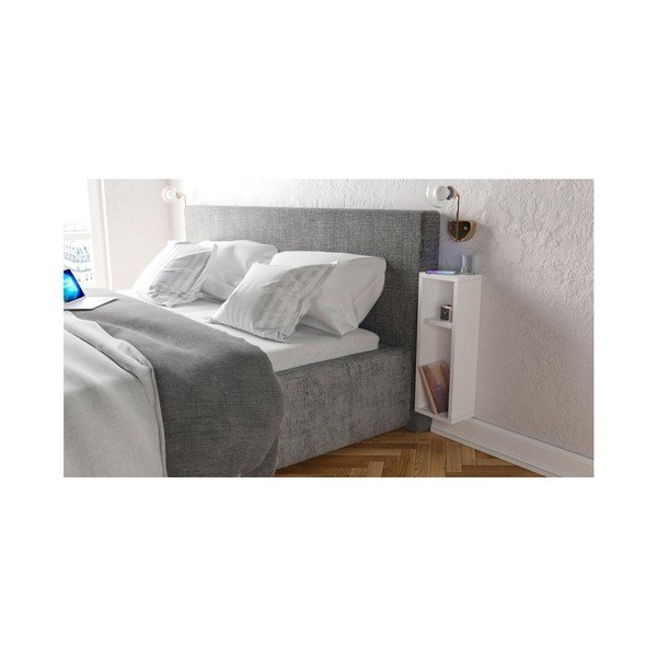 Biała półka ścienna / szafka nocna Turra-image-2