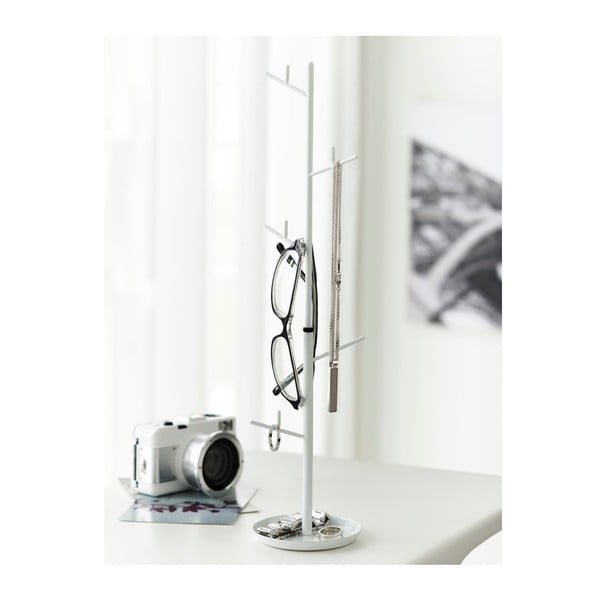 Biały stojak na drobiazgi/biżuterię YAMAZAKI Branch, 33-40 cm-image-1