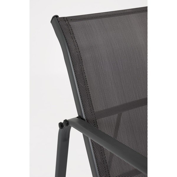 Antracytowy stalowy zestaw mebli ogrodowych dla 4 osób Gonzalo – Bizzotto-image-2