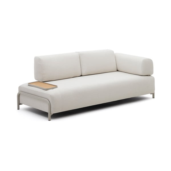Beżowa sofa modułowa  z tkaniny szenilowej 232 cm Compo – Kave Home