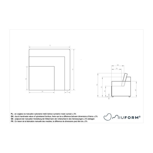 Jasnobrązowy moduł sofy Lulu – Miuform-image-4
