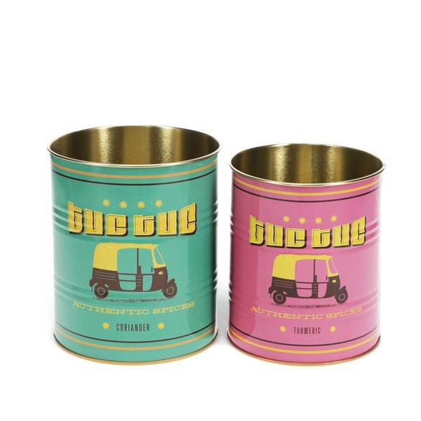 Pojemniki dekoracyjne z cyny zestaw 2 szt. ø 11x13 cm Tuc-tuc – Rex London