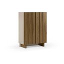Kremowa/w naturalnym kolorze szafka z litego drewna sosnowego 90x120x43 cm Marlo – Marckeric
