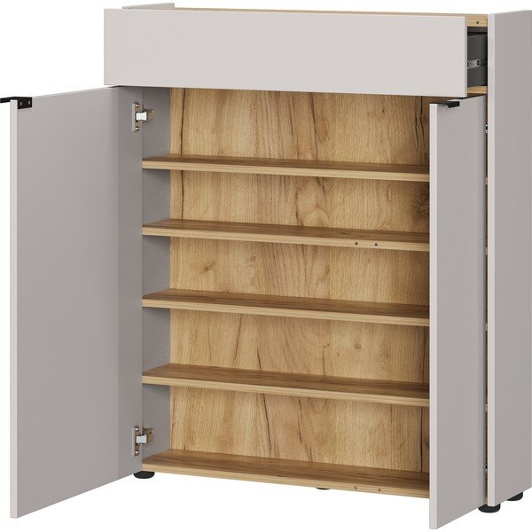 Kremowa szafka z matowym wykończeniem 83x99x22 cm Ameca – Germania-image-3