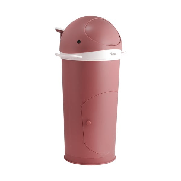 Ciemnoróżowy plastikowy kosz na pieluchy 25 l Whale – Kindsgut
