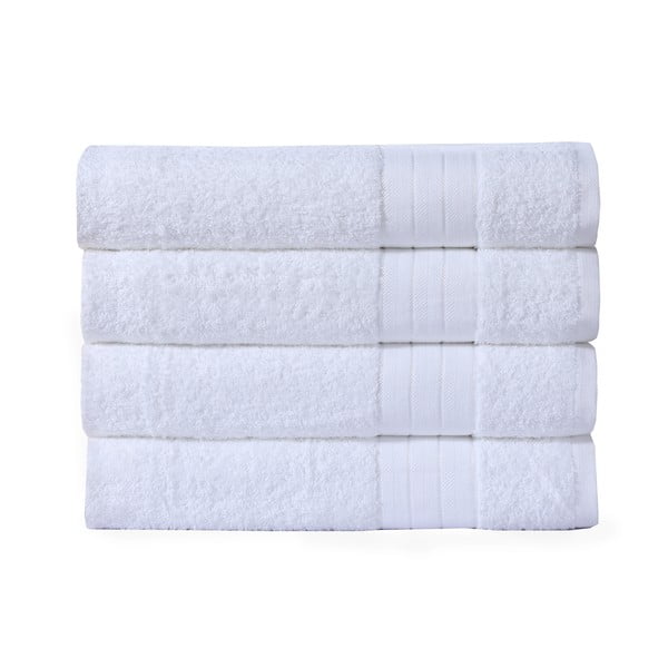 Białe bawełniane ręczniki zestaw 4 szt. 50x100 cm – Good Morning